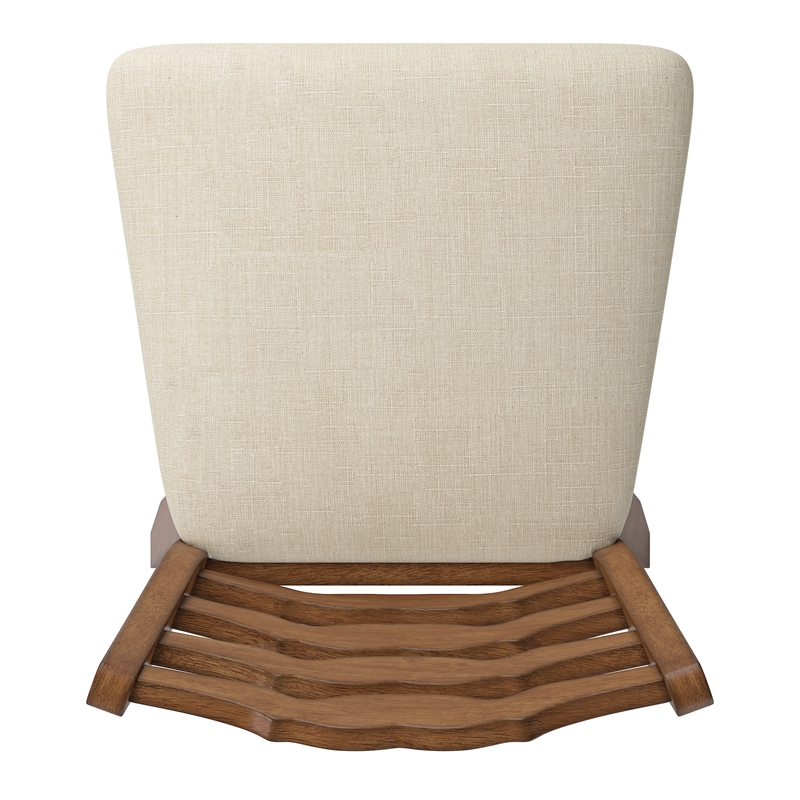 iNSPIRE Q French Ladder Back Counter Height Wood Swivel Stool in Oak