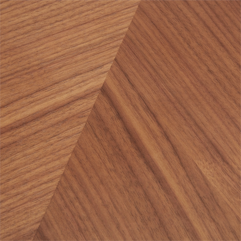 iNSPIRE Q Natural Finish Wood Dining Table With Gold Metal Base