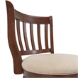 iNSPIRE Q Beige Linen Wood Slat Back Swivel Counter Height Stool