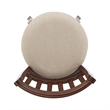 iNSPIRE Q Beige Linen Wood Slat Back Swivel Counter Height Stool