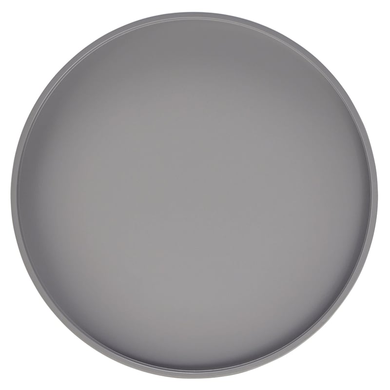 iNSPIRE Q Paint-Dipped Metal Legs Wood Round Tray-Top End Table  - Frost Gray