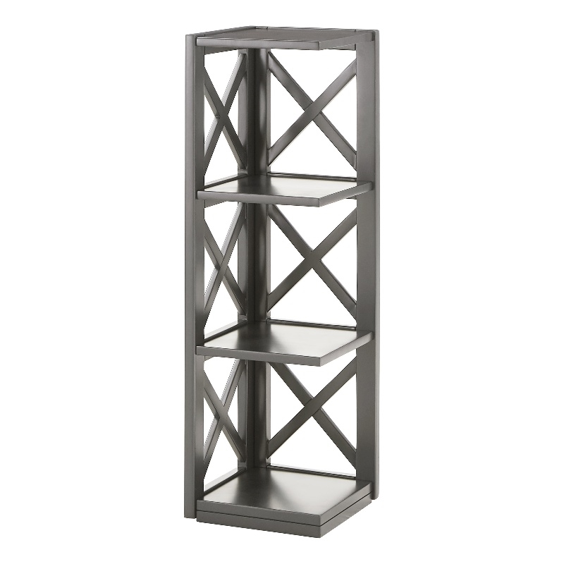 iNSPIRE Q X-Frame 3-Shelf Wood Bookcase - Frost Gray