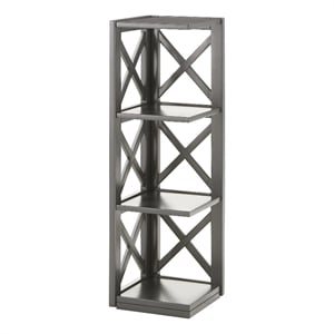 iNSPIRE Q X-Frame 3-Shelf Wood Bookcase - Frost Gray
