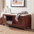 iNSPIRE Q Velvet Cushion Wood Storage Bench - Espresso