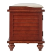 iNSPIRE Q Velvet Cushion Wood Storage Bench - Espresso