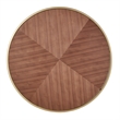 iNSPIRE Q Round Contemporary Wood & Metal Coffee Table in Natural/Gold
