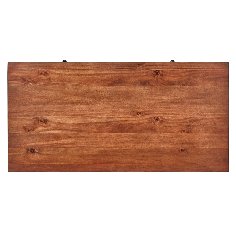 iNSPIRE Q 2-Drawer Wood Coffee Table with Tapered Legs in Brown