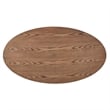 iNSPIRE Q Contemporary Oval Wood Coffee Table with Tapered Legs in Dark Walnut