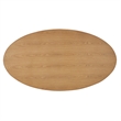 iNSPIRE Q Oval Contemporary Wood Coffee Table with Tapered Legs in Light Oak