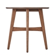 iNSPIRE Q Round Contemporary Wood End Table with Tapered Legs in Dark Walnut