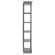 iNSPIRE Q Cornice Etagere 5-Shelf Wood & Metal Bookcase in Antique Gray/Black