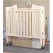 Orbelle Noa Three Level Modern Solid Wood Mini Portable Crib in French White