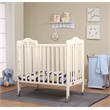 Orbelle Noa Three Level Modern Solid Wood Mini Portable Crib in French White