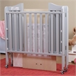 Orbelle Noa Three Level Modern Solid Wood Mini Portable Crib in Gray