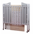 Orbelle Noa Three Level Modern Solid Wood Mini Portable Crib in Gray