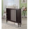Orbelle Roxy Three Level Modern Solid Wood Mini Portable Crib in Espresso