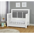 Orbelle Crystal Modern Solid Wood Convertible Crib with Gray Padding in White