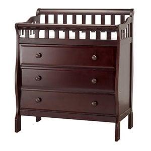 Orbelle Oneman Modern New Zealand Pine Solid Wood Changing Tables in Espresso