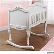 Orbelle Gaga Modern New Zealand Pine Solid Wood Rocking Cradle in White