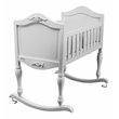 Orbelle Gaga Modern New Zealand Pine Solid Wood Rocking Cradle in White