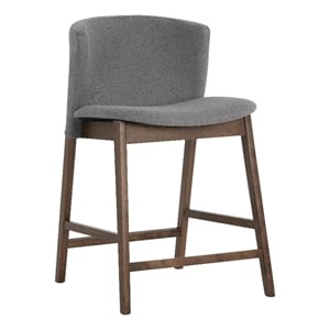 Brant House Hadley 21&quot Modern Style Wood Counter Stool in Dark Gray