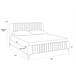 Brant House Heidi Fabric King Bed with Channel Tufted Headboard  in Dark Gray