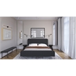 Brant House Heidi Fabric King Bed with Channel Tufted Headboard  in Dark Gray