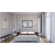 Brant House Heidi Fabric King Bed with Channel Tufted Headboard in Light Gray