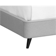 Brant House Viviana Fabric King Bed with Tufted Wingback Headboard in Light Gray