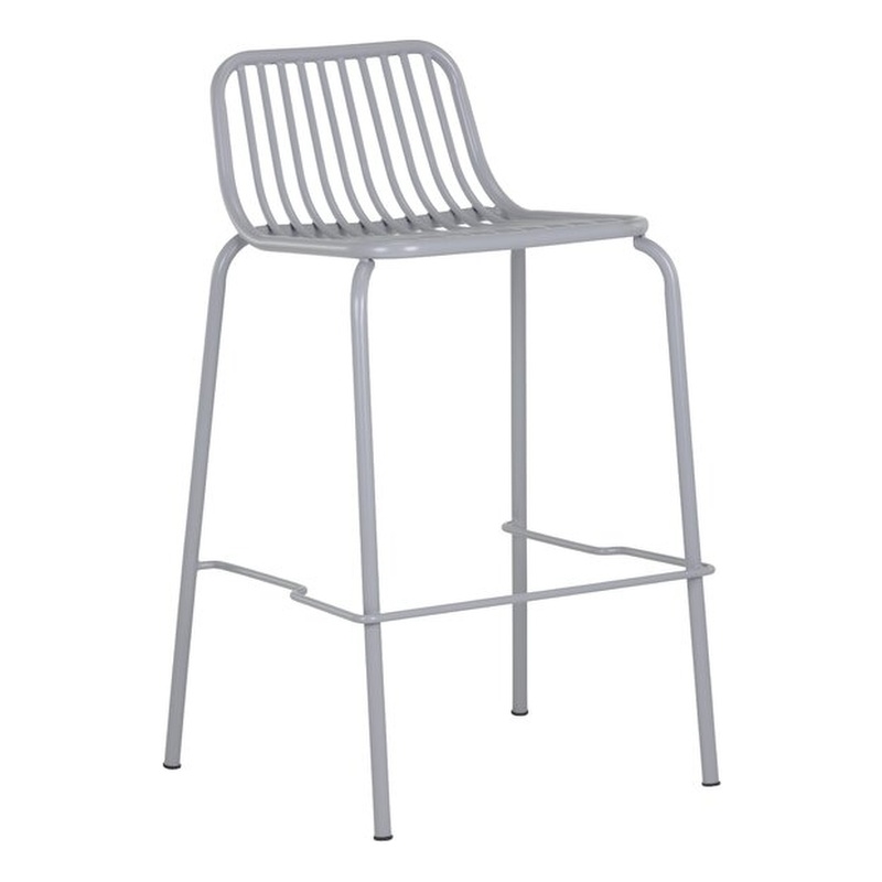 Brant House - Cypress Outdoor Barstool - Silver (Set of 2)