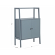 Novak Wine Cabinet - Grey Blue