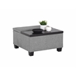 Brant House Aldo Fabric Storage Ottoman with Lift Top in Light Gray