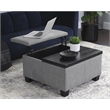 Brant House Aldo Fabric Storage Ottoman with Lift Top in Light Gray