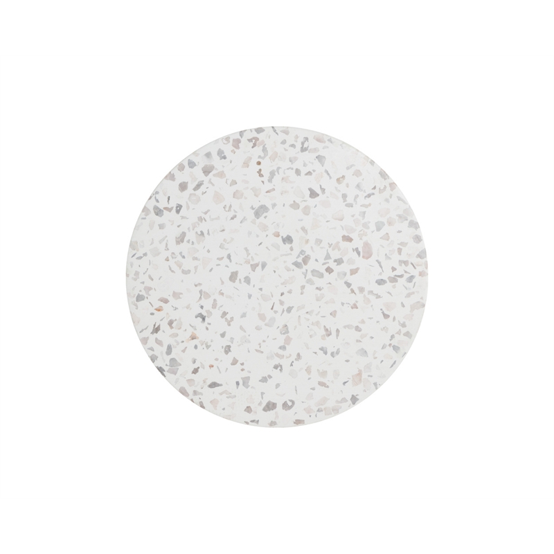 Brant House Astley Concrete End Table - Terrazzo White