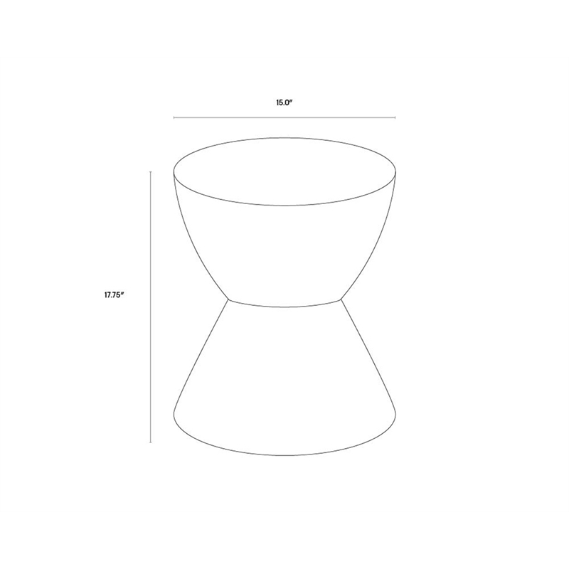 Brant House Logan Concrete End Table - Terrazzo White