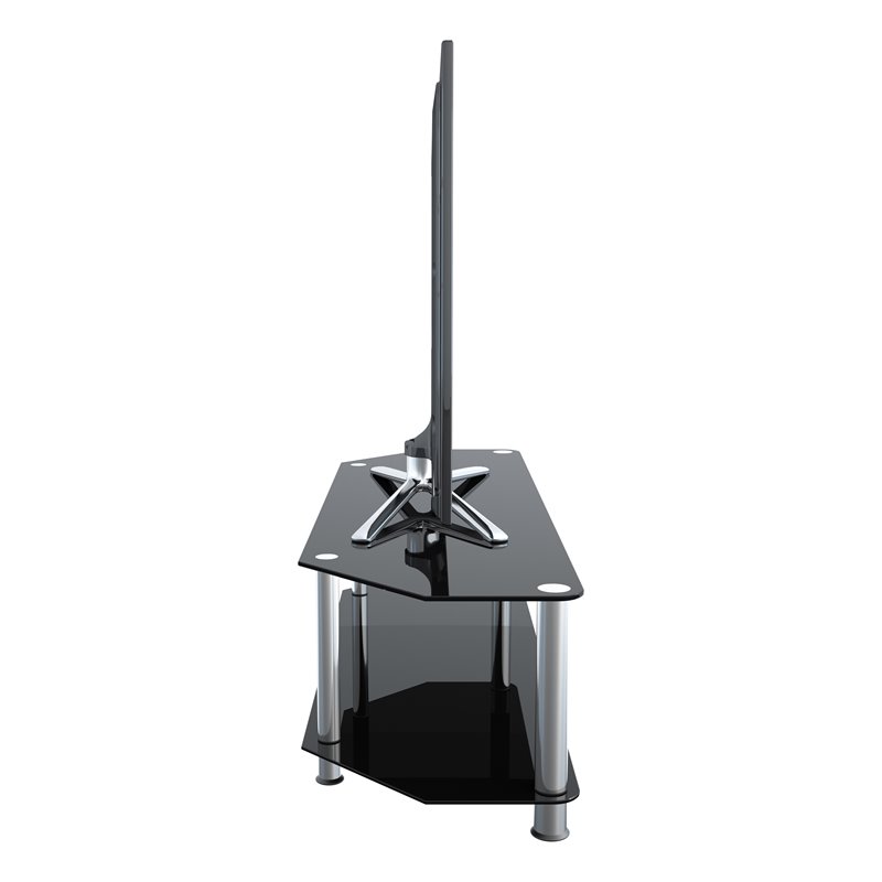 AVF Transitional Steel and Glass TV Stand for up to 65
