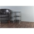 AVF Transitional Steel and Glass Small 3-Tier Shelving Unit in Black/Chrome