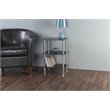 AVF Transitional Steel and Glass Small 3-Tier Shelving Unit in Black/Chrome