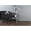 AVF Transitional Steel and Glass Small 4-Tier Shelving Unit in Black/Chrome