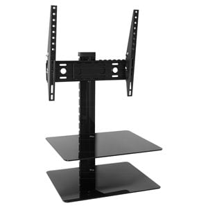 AVF Steel Tilt and Turn TV Mount with 2 AV Shelves for 25&quot to 47&quot TV in Black