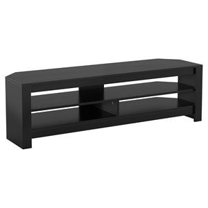 AVF Transitional Wood TV Stand for most TVs 27&quot to 65&quot in Black Oak