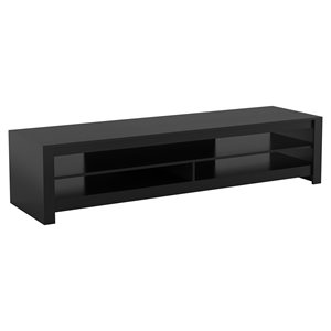 AVF Transitional Wood TV Stand for most TVs 32&quot to 85&quot in Black Oak