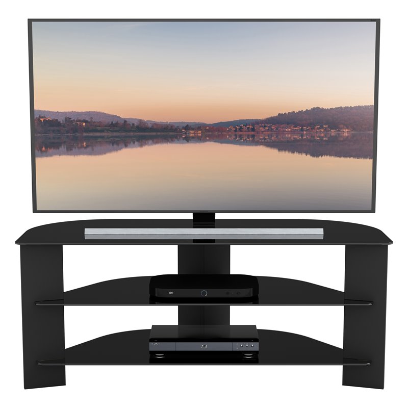 AVF Transitional Wood and Glass Vico TV Stand for TVs up to 55