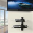 AVF Steel Wall Mounted AV Component Shelving System with 2 Shelves - Black