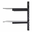 AVF Steel Wall Mounted AV Component Shelving System with 2 Shelves - Black