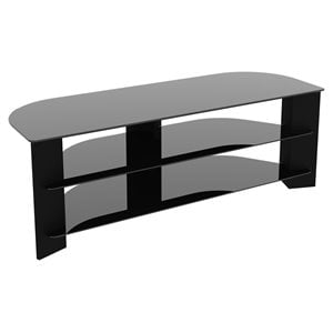 AVF Wood Varano TV Stand with Glass Shelves for TVs up to 65&quot in Black