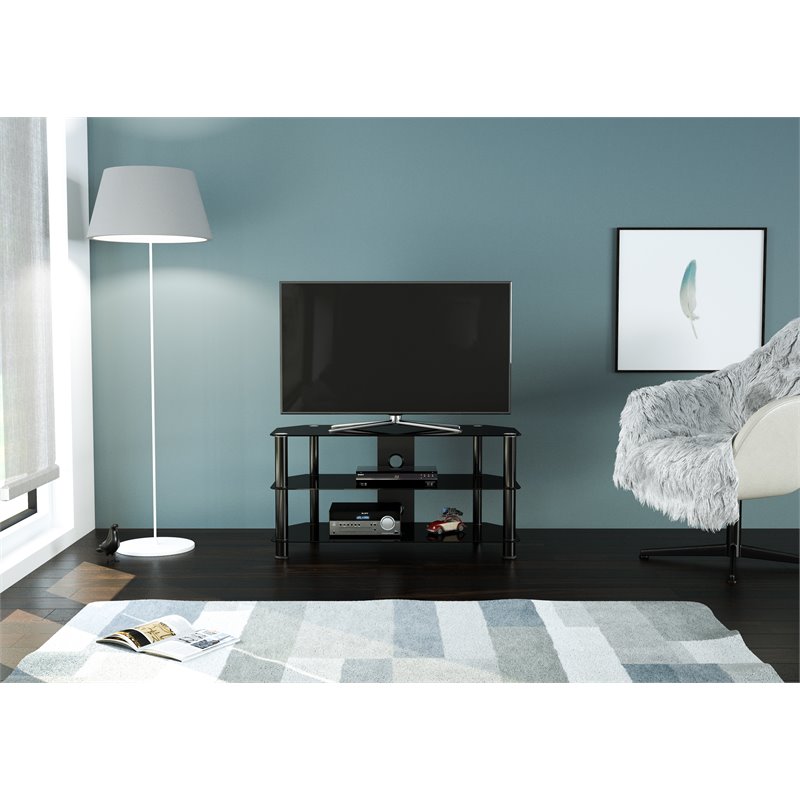 AVF Steel Glass TV Stand with Cable Management for up to 50