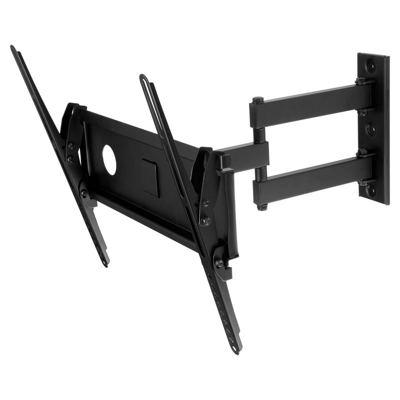 Swift Mount Steel Full Motion Pan Swivel Tilt Turn Wall Mount in Black