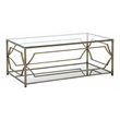 American Home Classic Edward Rectangular Coffee Table in Brushed Brass