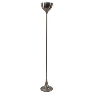 American Home Classic Victoria 1-Light Mid-Century Metal Floor Lamp in Silver